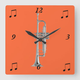 トランペット壁時計 スクエア壁時計