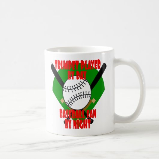 トランペット奏者が野球を愛する コーヒーマグカップ (右)
