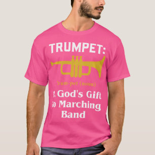 トランペット奏者のためのマーチングバンドのトランペットギフト Tシャツ