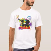 トランペット奏者のアート作品 Tシャツ (正面)