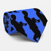 トランペット奏者のタイの青 ネクタイ (ロール)