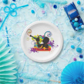 トランペット奏者の芸術作品 ペーパープレート (パーティー)