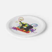 トランペット奏者の芸術作品 ペーパープレート (アングル)