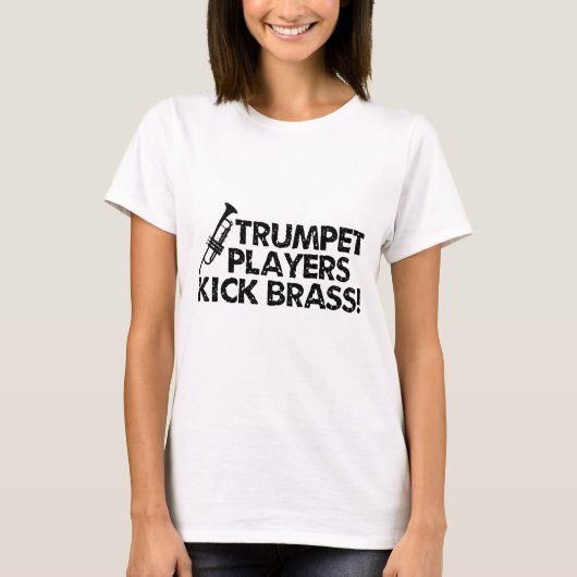 トランペット奏者の蹴りの黄銅! Tシャツ (正面)