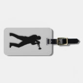 トランペット奏者の銀 ラゲッジタグ (正面横)