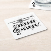 トランペット奏者の高音域メーカー スクエアペーパーコースター (アングル)