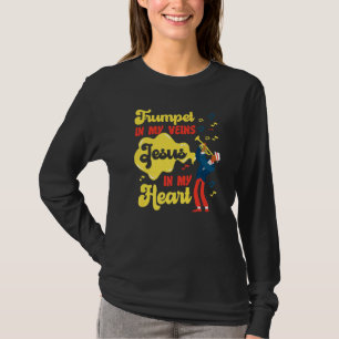トランペット奏者イエス信仰キリスト教トランペット Tシャツ