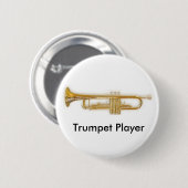トランペット奏者ボタン 缶バッジ (正面&裏面)