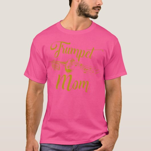 トランペット奏者ママ母トランペットママ Tシャツ (正面)