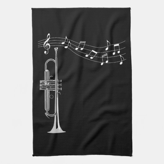 トランペット奏者 キッチンタオル (縦)