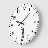 トランペット奏者 ラージ壁時計 (傾斜)