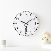 トランペット奏者 ラージ壁時計 (ホーム)