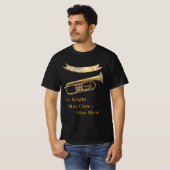 トランペット奏者 楽しい ユーモア 楽器 Tシャツ (正面フル)