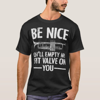 トランペット好きな男性 女性 にぴったりな面白いトランペットデザイン Tシャツ