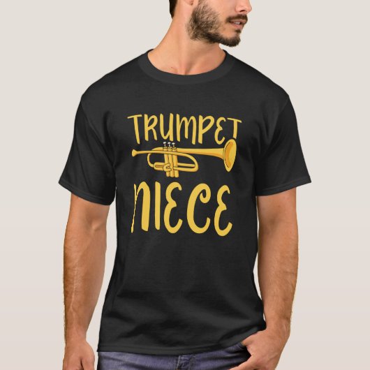 トランペット姪楽器トランペーターミュージシャン選手 Tシャツ (正面)