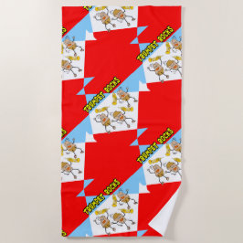 トランペット岩 ビーチタオル