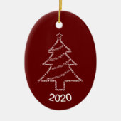 トランペット文字クリスマス セラミックオーナメント (正面)