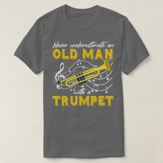 トランペット楽器トランペットミュージカルギフト Tシャツ (デザイン正面)