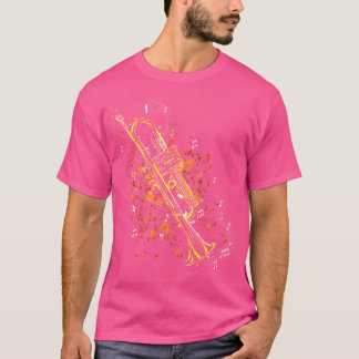 トランペット楽器音楽愛好家トランペット音楽GIF Tシャツ