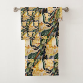 トランペット模様 バスタオルセット