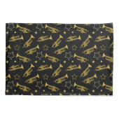 トランペット模様 枕カバー (裏面)