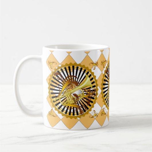 トランペット渦マグ コーヒーマグカップ (左)