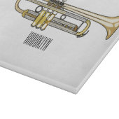 トランペット漫画イラストレーション カッティングボード (角)
