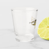 トランペット漫画イラストレーション ショットグラス (左)