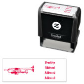 トランペット漫画イラストレーション セルフインキングスタンプ (インサイチュ)