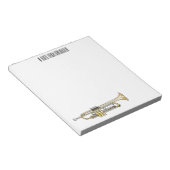 トランペット漫画イラストレーション ノートパッド (アングル)