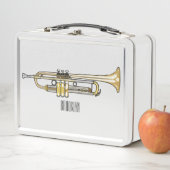 トランペット漫画イラストレーション メタルランチボックス (インサイチュ)