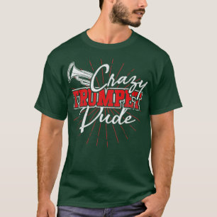 トランペット熱狂するドゥレトロトランペーター Tシャツ
