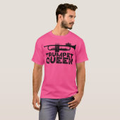 トランペット真鍮おもしろい恋人 – トランペット女王 Tシャツ (正面フル)