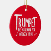 トランペット知性があるラフ文字 セラミックオーナメント (右)