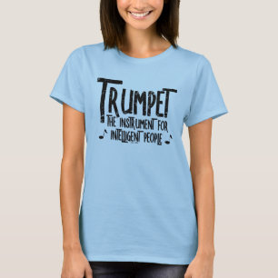 トランペット知性があるラフ文字 Tシャツ