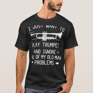 トランペット脱出:ユーモアで老人の苦悩を聞け! Tシャツ