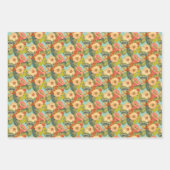 トランペット花ギフトラップ ラッピングペーパーシート (正面3)