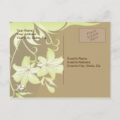 トランペット花写真日付はがきを保存 案内ポストカード (裏面)