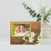 トランペット花写真日付はがきを保存 案内ポストカード (スタンド正面)