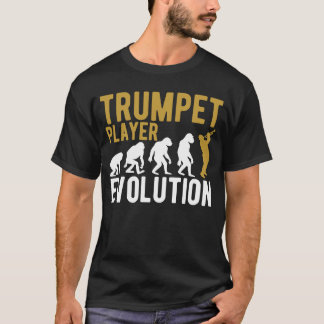 トランペット進化トランペットジャズシート音楽ジャズMu Tシャツ