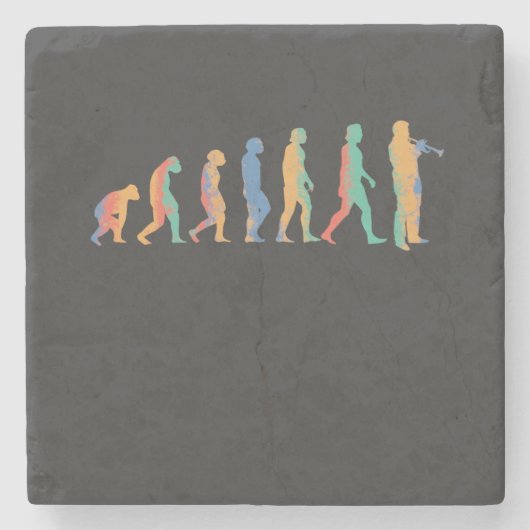 トランペット進化 ストーンコースター (正面)