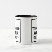 トランペット選手のすごい才能。2トーンコーヒーマグ マグカップ (中央)