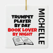 トランペット選手の愛読するカスタム セラミックオーナメント (裏面)