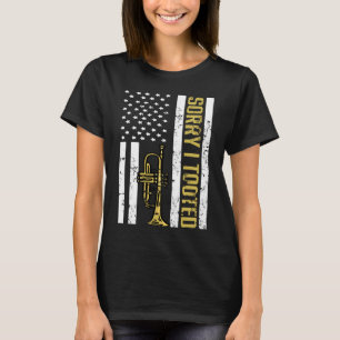 トランペット選手アメリカ合衆国の国旗ごめんね私はツール Tシャツ