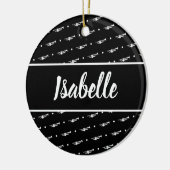 トランペット選手ギフトカスタムパーソナライズされたミュージシャン セラミックオーナメント (左)