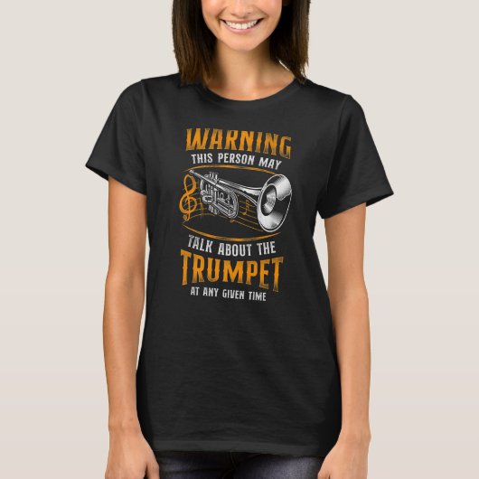 トランペット選手警告のヴィンテージこの人はTal Tシャツ (正面)