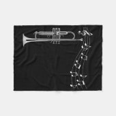 トランペット選手 フリースブランケット (正面(横))