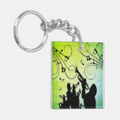 トランペット部グリーンミュージック キーホルダー (正面左)