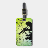 トランペット部グリーンミュージック ラゲッジタグ (正面縦)