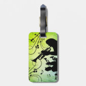トランペット部グリーンミュージック ラゲッジタグ (裏面縦)